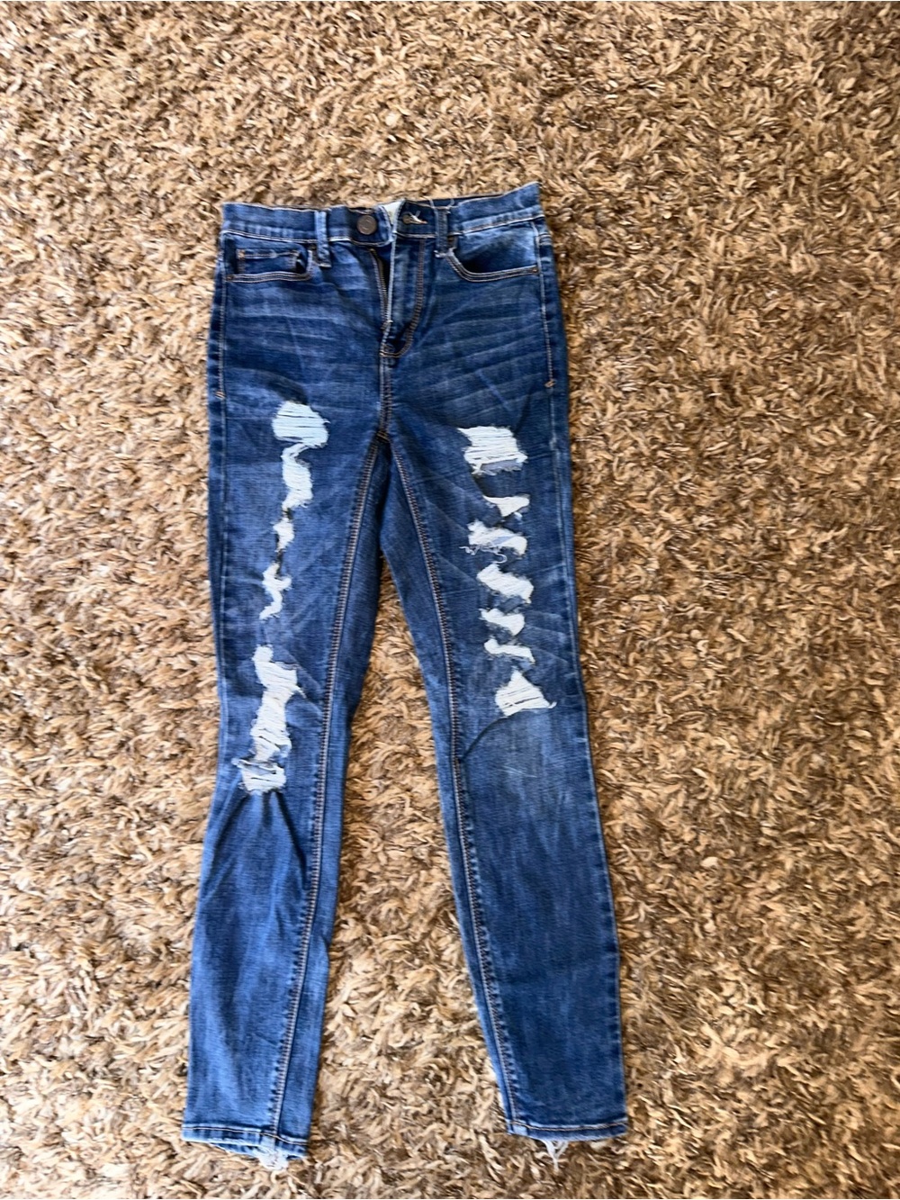 Mudd Dark Blue Distressed Skinny Jeans